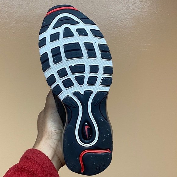Nike Air Max 97 Women’s Running Sneakers “Black University Red” Size 6 - Picture 15 of 16